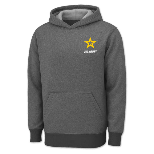 Army Star Left Chest Performance Hood (Grey)