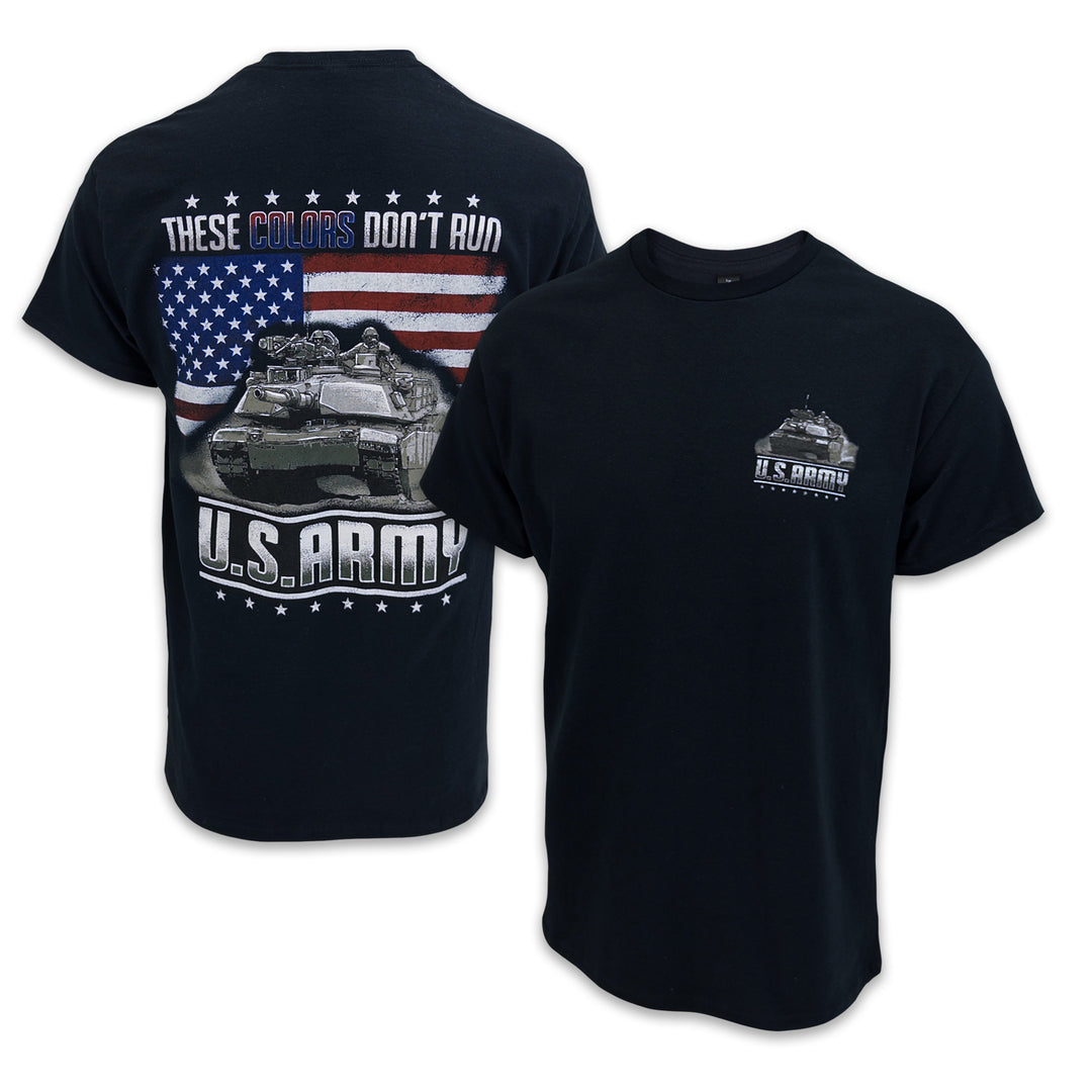 Army These Colors Don't Run Flag T-Shirt (Black)