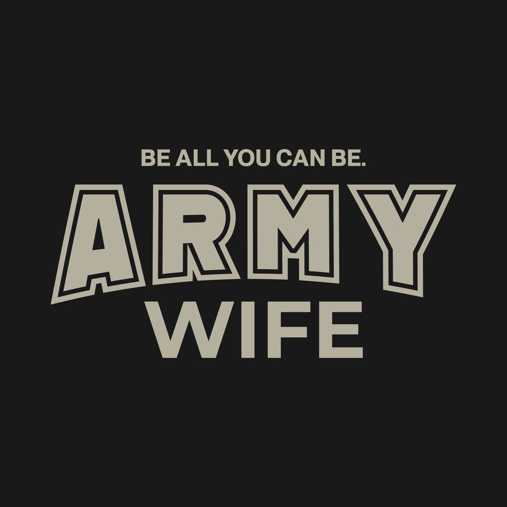 Army Wife Ladies T-Shirt (Black)