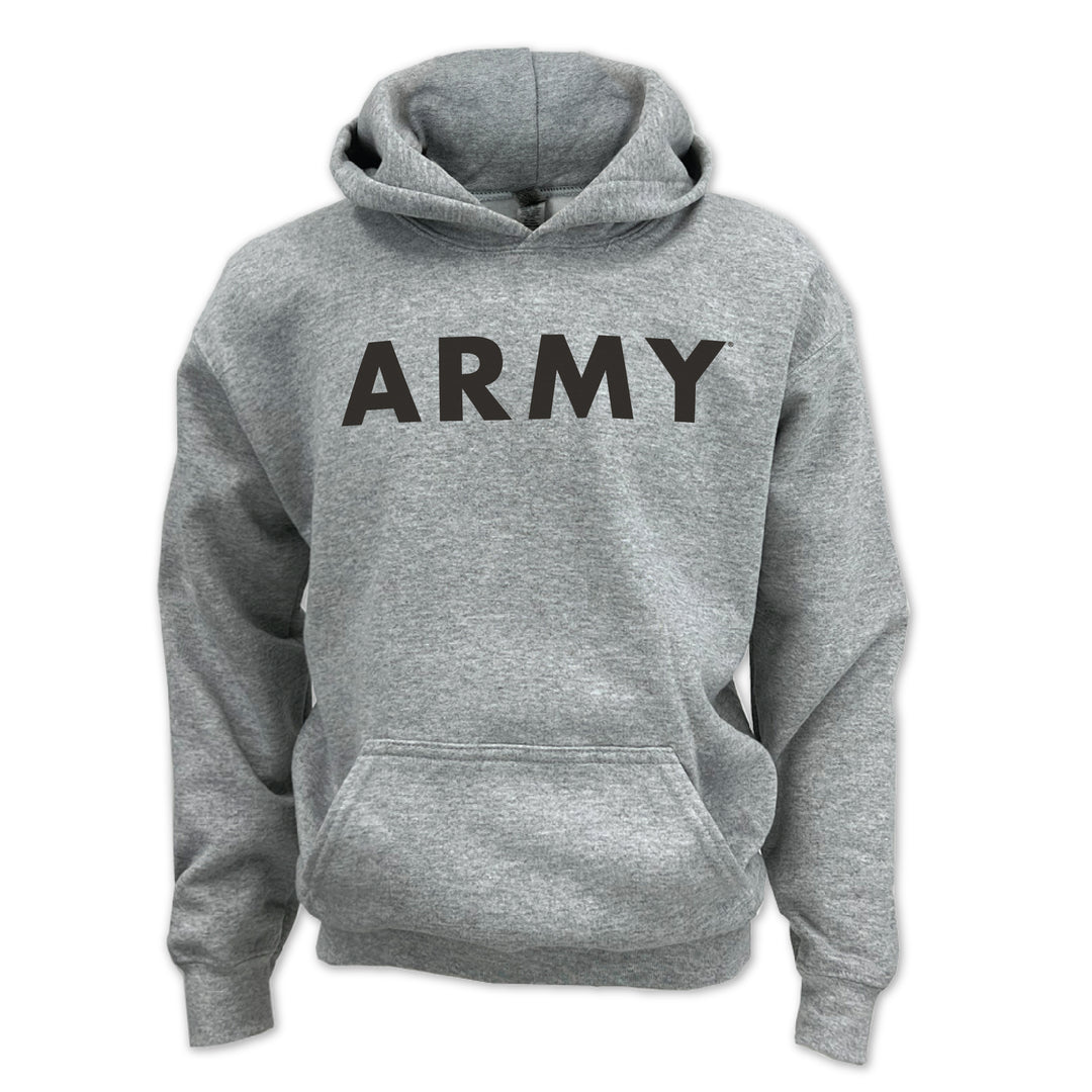 Army Youth Logo Core Hood (Grey)