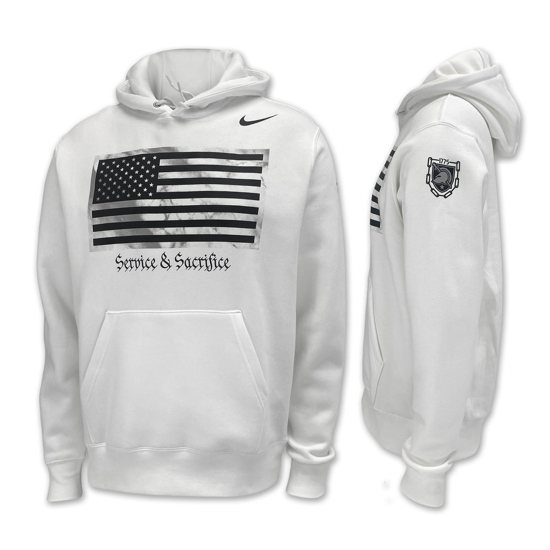 Army Nike 2025 Rivalry Service & Sacrifice Club Fleece Hood (White)