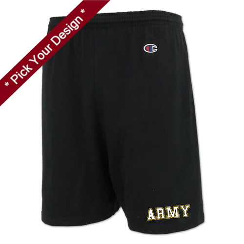 Pick Your Design Army Cotton Shorts (Black)