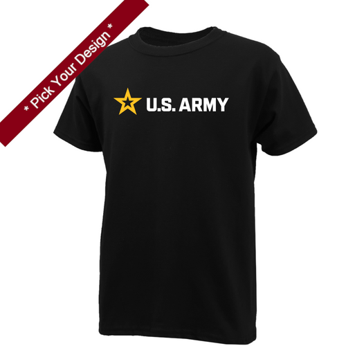 Pick Your Design Army Youth T-Shirt (Black)