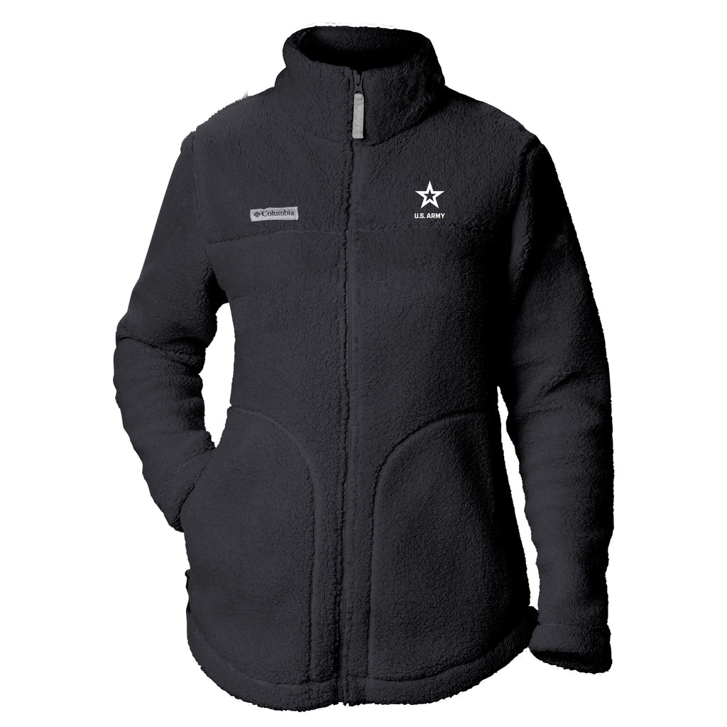 Army Star Columbia Women's West Bend Full Zip Fleece Jacket (Black)*