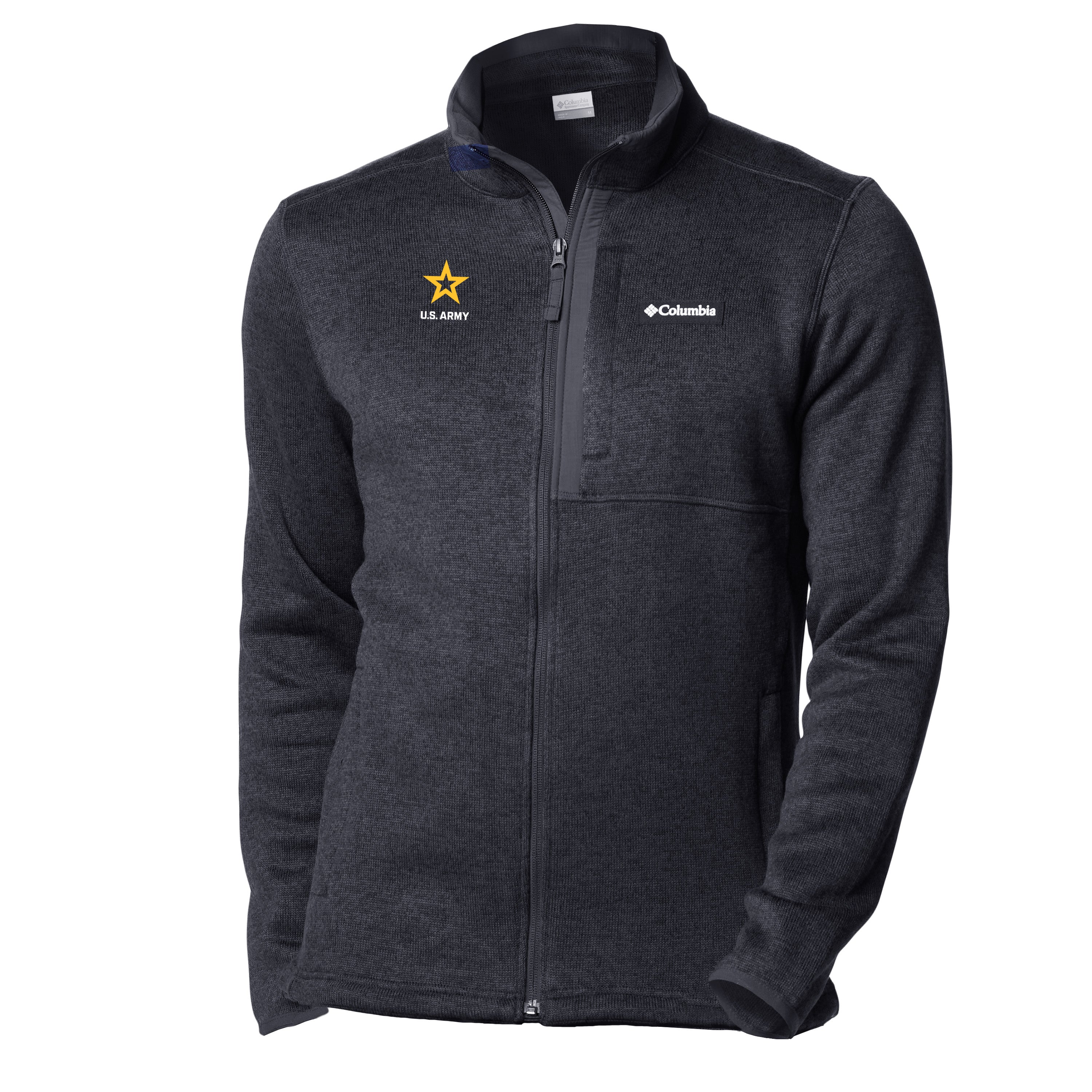 Army Star Columbia Sweater Weather Full Zip Fleece Jacket (Black)*
