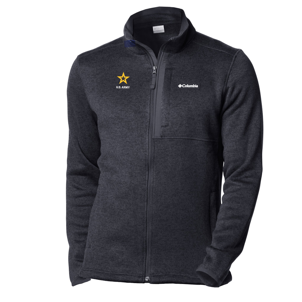 Army Star Columbia Sweater Weather Full Zip Fleece Jacket (Black)*