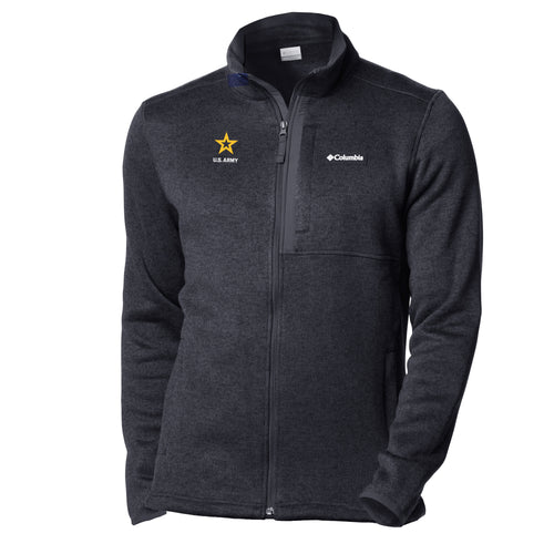 Army Star Columbia Sweater Weather Full Zip Fleece Jacket (Black)*