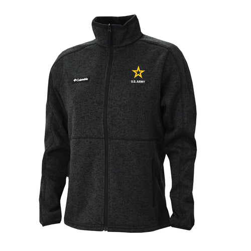 Army Star Columbia Women's Sweater Weather Fleece Full Zip Jacket (Black)*