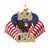 Glass 250th Anniversary U.S. Flag Ornament
