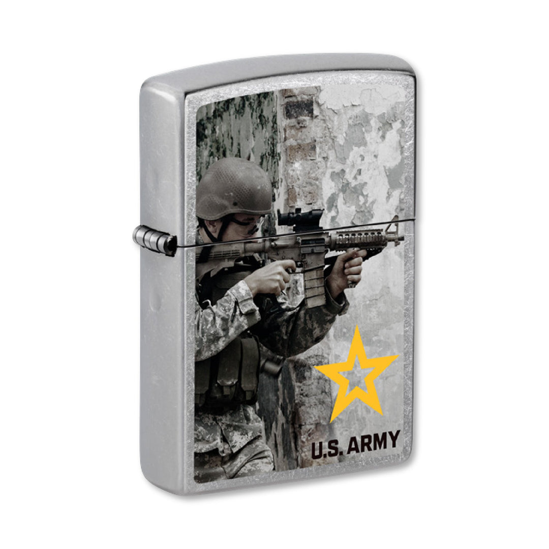 Army Star Soldier Street Chrome Zippo (Camo)
