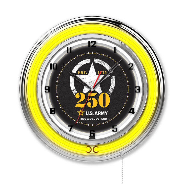 United States Army - 250 Years Double Neon Wall Clock*