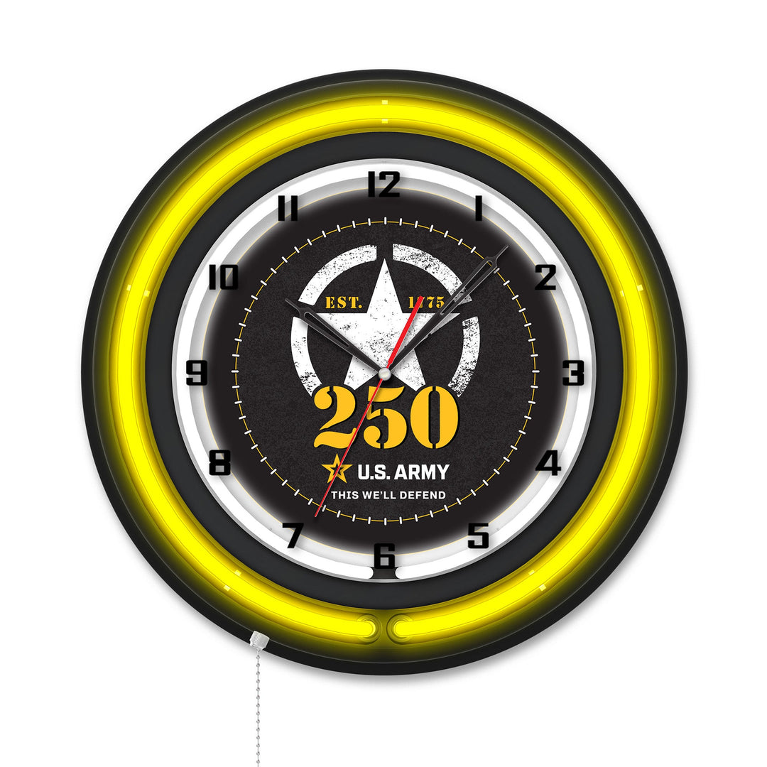 United States Army - 250 Years Double Neon Wall Clock*