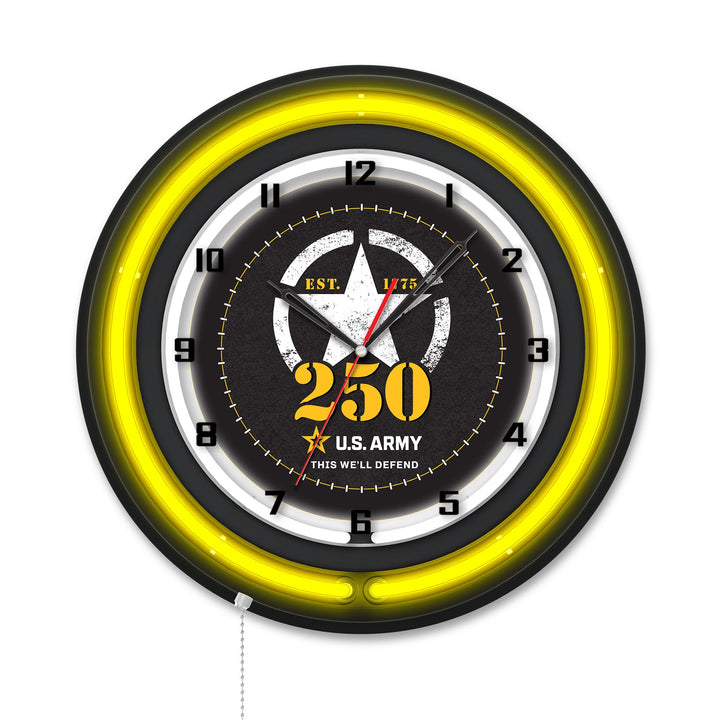 United States Army - 250 Years Double Neon Wall Clock*