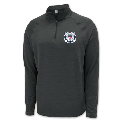 Coast Guard Seal Logo Performance 1/4 Zip (Charcoal)