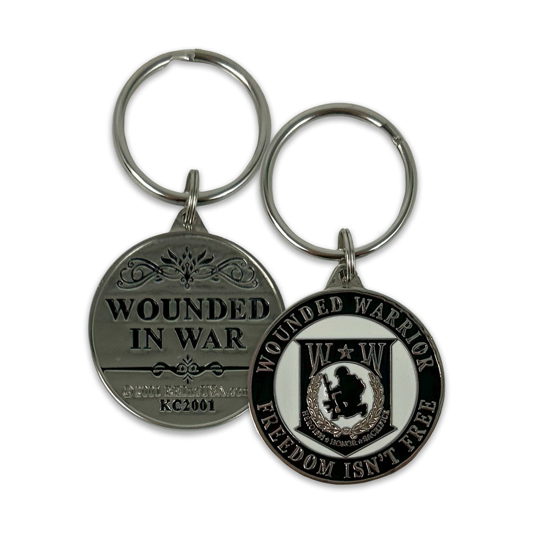 Wounded Warrior Freedom Isn't Free Double Sided Key Ring