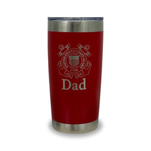 Load image into Gallery viewer, Coast Guard Dad 20oz Stainless Steel Tumbler (Red)