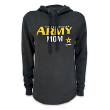 Load image into Gallery viewer, Ladies United States Army Mom Hood (Heather Black)