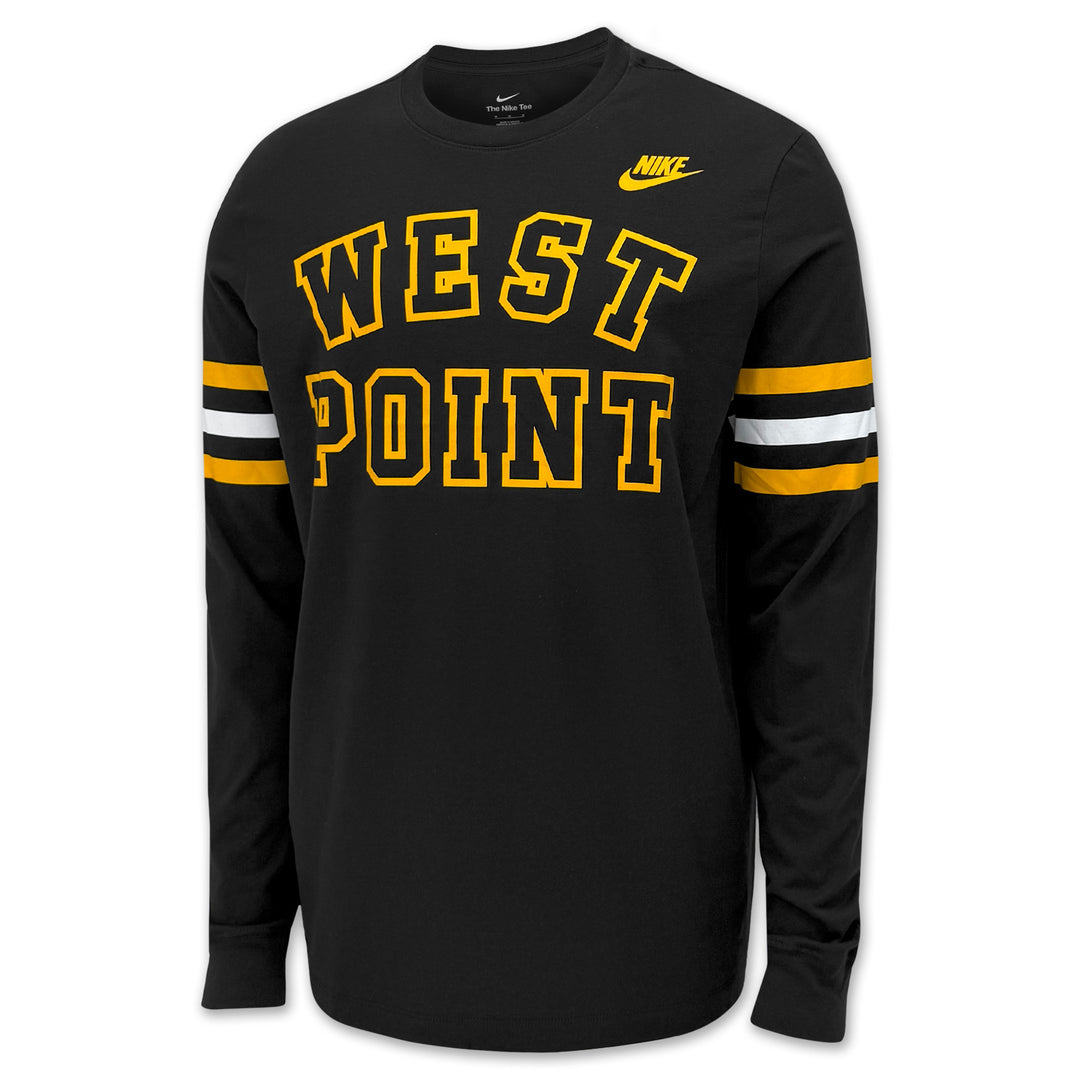 West Point Nike USMA Men's Cotton Long Sleeve T-Shirt (Black)