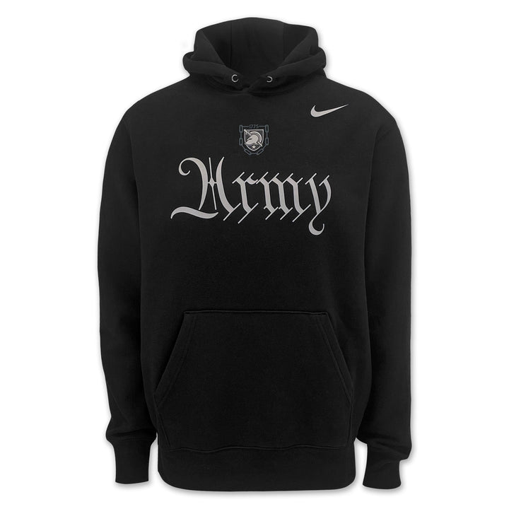 Army Nike 2025 Rivalry Script Club Fleece Hood (Black)