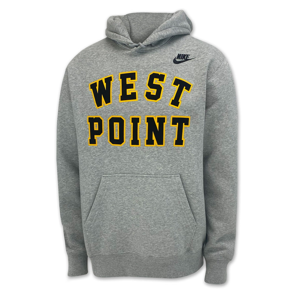 West Point Nike USMA Men's Club Fleece Hood (Grey)