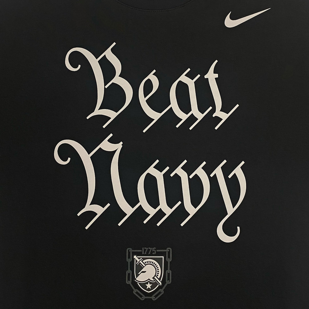 Army Nike 2025 Rivalry Beat Navy Club Fleece Crewneck (Black)
