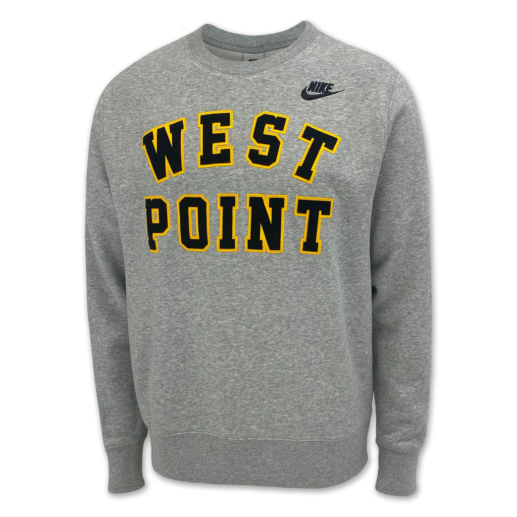 West Point Nike USMA Men's Club Fleece Crewneck (Grey)