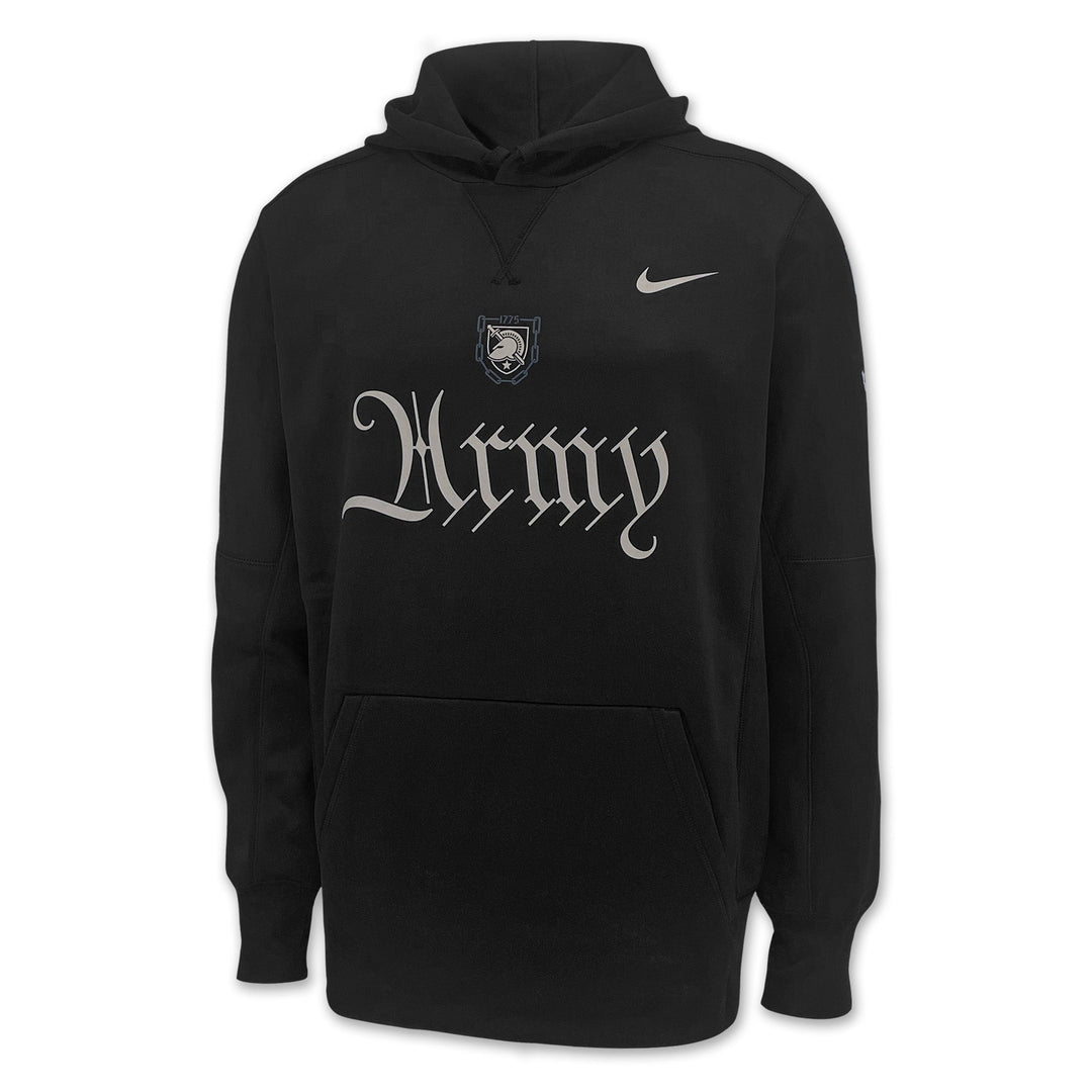 Army Nike 2025 Rivalry Script Therma Hoodie (Black)