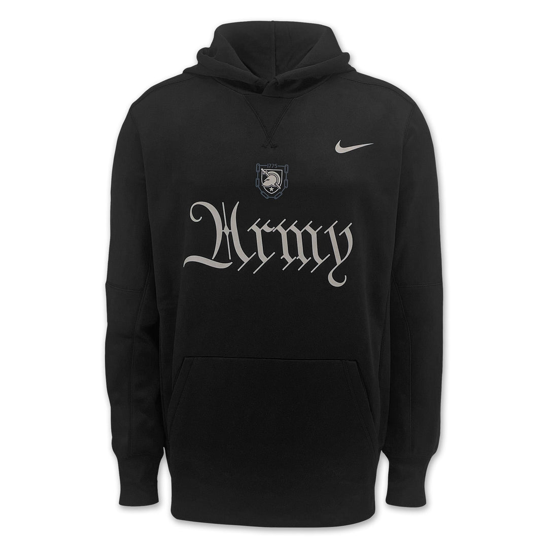 Army Nike 2025 Rivalry Script Therma Hoodie (Black)