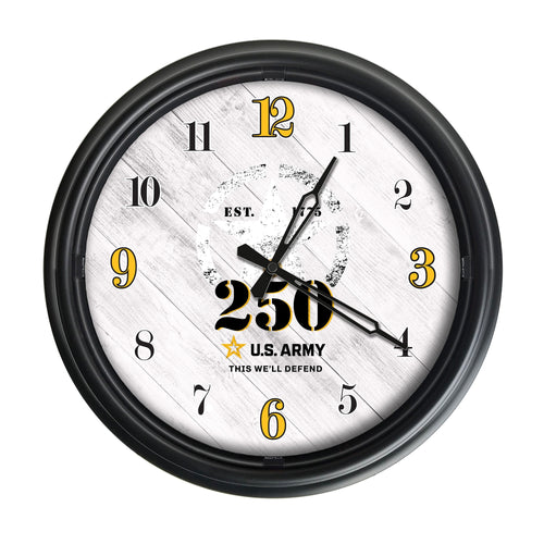 United States Army - 250 Years Indoor/Outdoor LED Wall Clock*