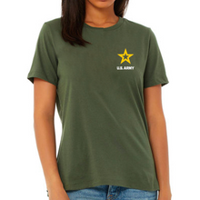 Load image into Gallery viewer, Army Star Ladies Left Chest Logo T-Shirt
