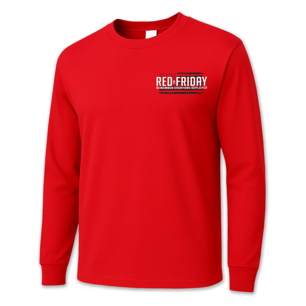 RED Friday Left Chest Long Sleeve T-Shirt (Red)