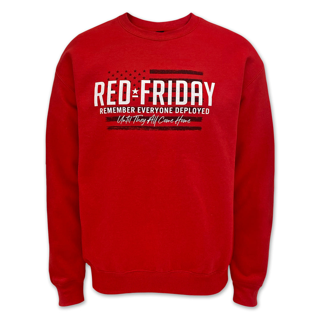 Red Friday Remember Everyone Deployed Crewneck (Red)