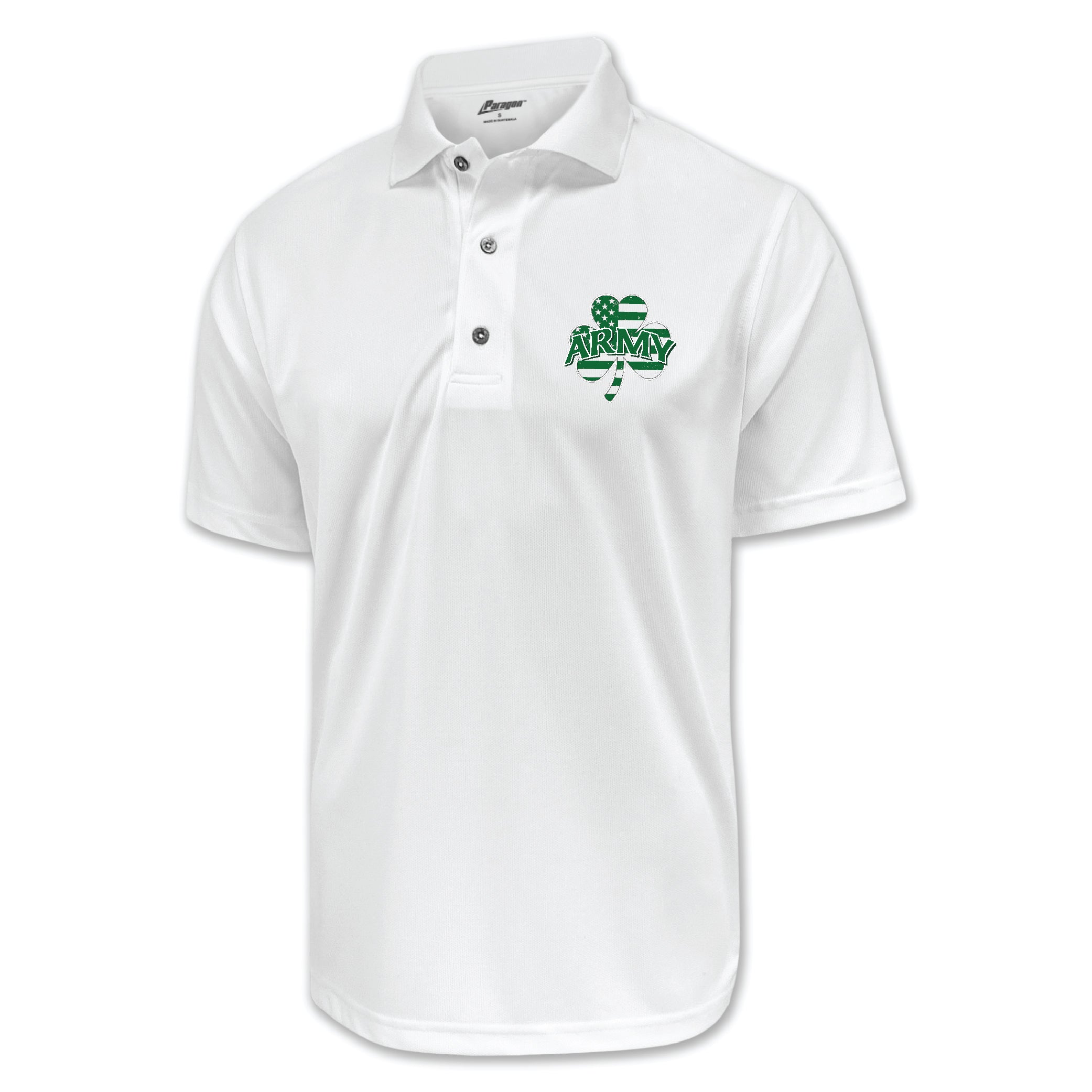Pick Your Design Army Performance Polo (White)