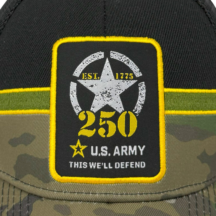 Army Medal of Honor 250th Anniversary Hat (Black/Camo)