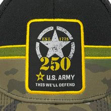 Load image into Gallery viewer, Army Medal of Honor 250th Anniversary Hat (Black/Camo)