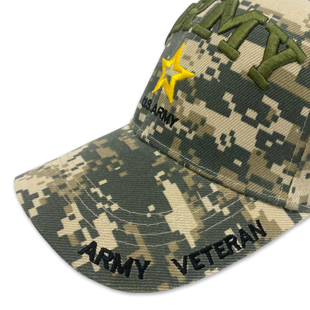 Army Star Veteran Digital Camo Hat (Camo)
