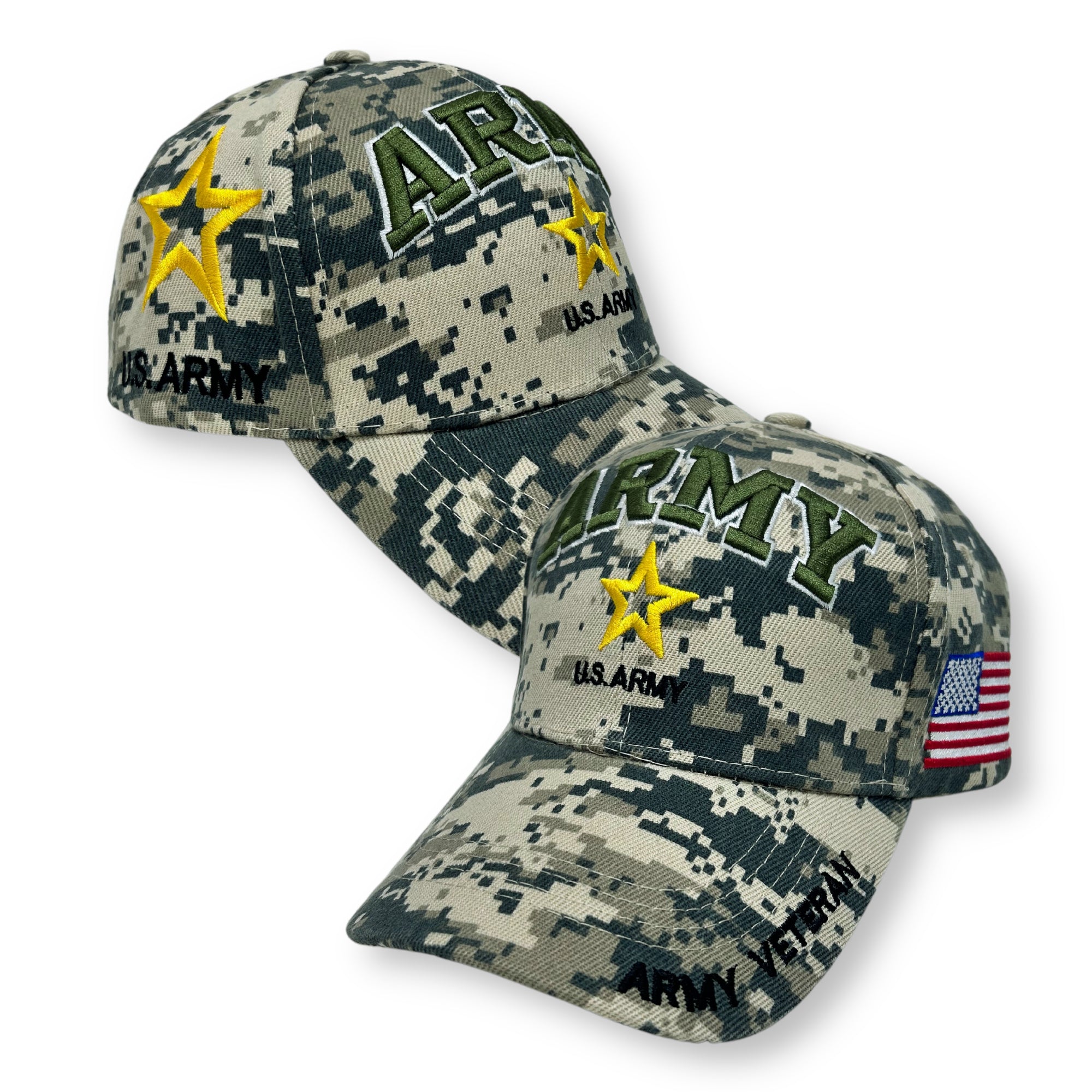 Army Star Veteran Digital Camo Hat (Camo)