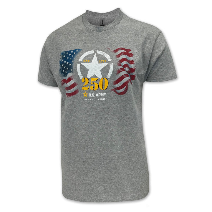 Army 250th Anniversary Flag T-Shirt (Grey)