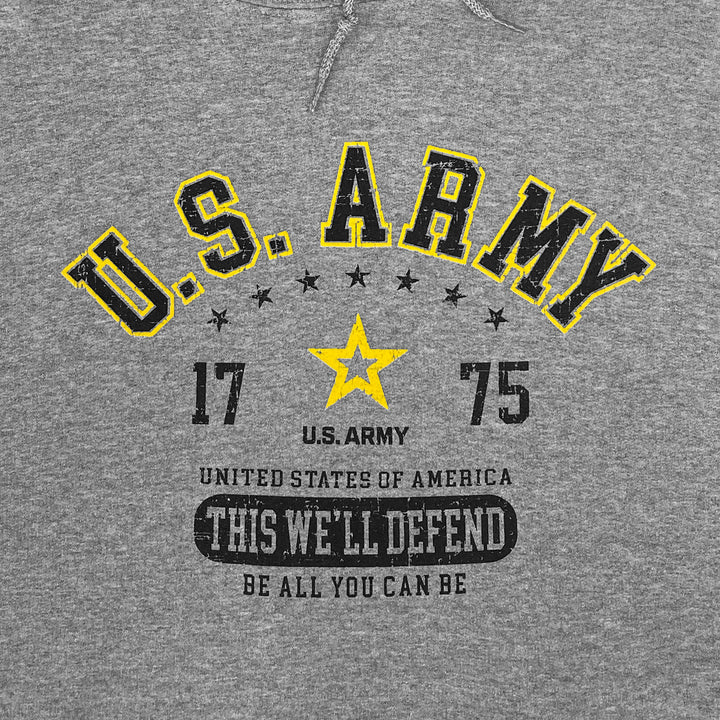 Army Distressed This We'll Defend Hood (Grey)