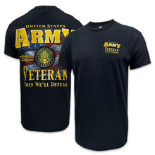 Load image into Gallery viewer, Army Veteran Star Band T-Shirt (Black)