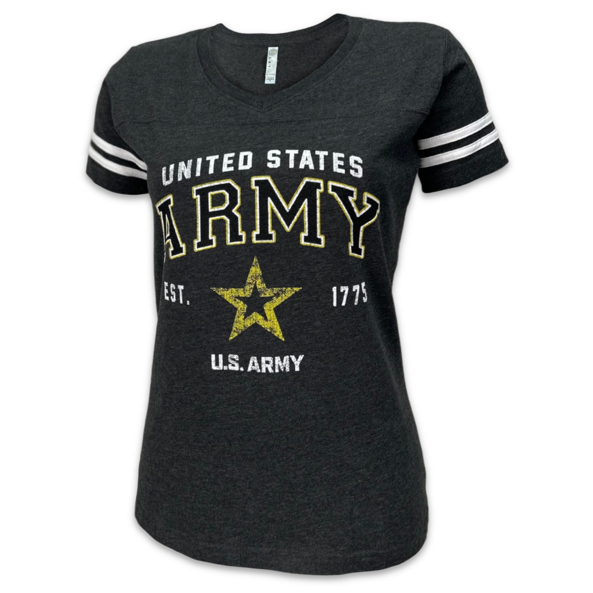 Army Ladies Star Est. 1775 T-Shirt (Black)