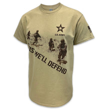 Load image into Gallery viewer, Army Squad This We&#39;ll Defend T-Shirt (Tan)