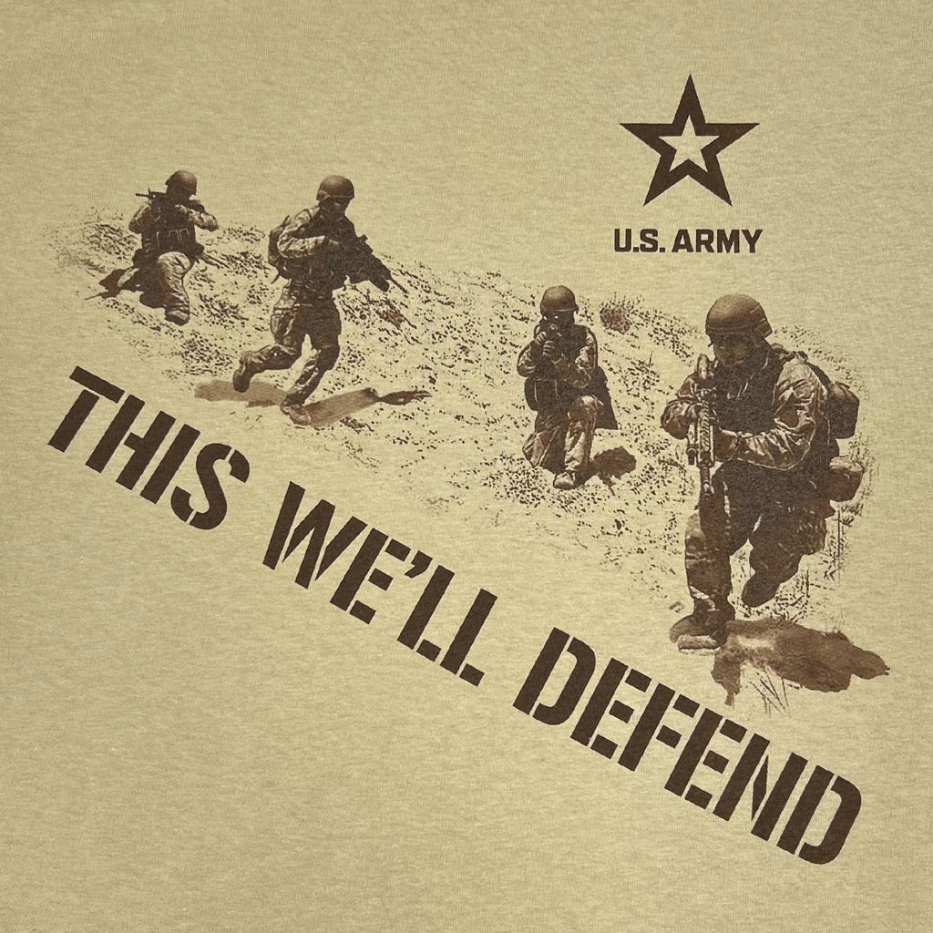 Army Squad This We'll Defend T-Shirt (Tan)