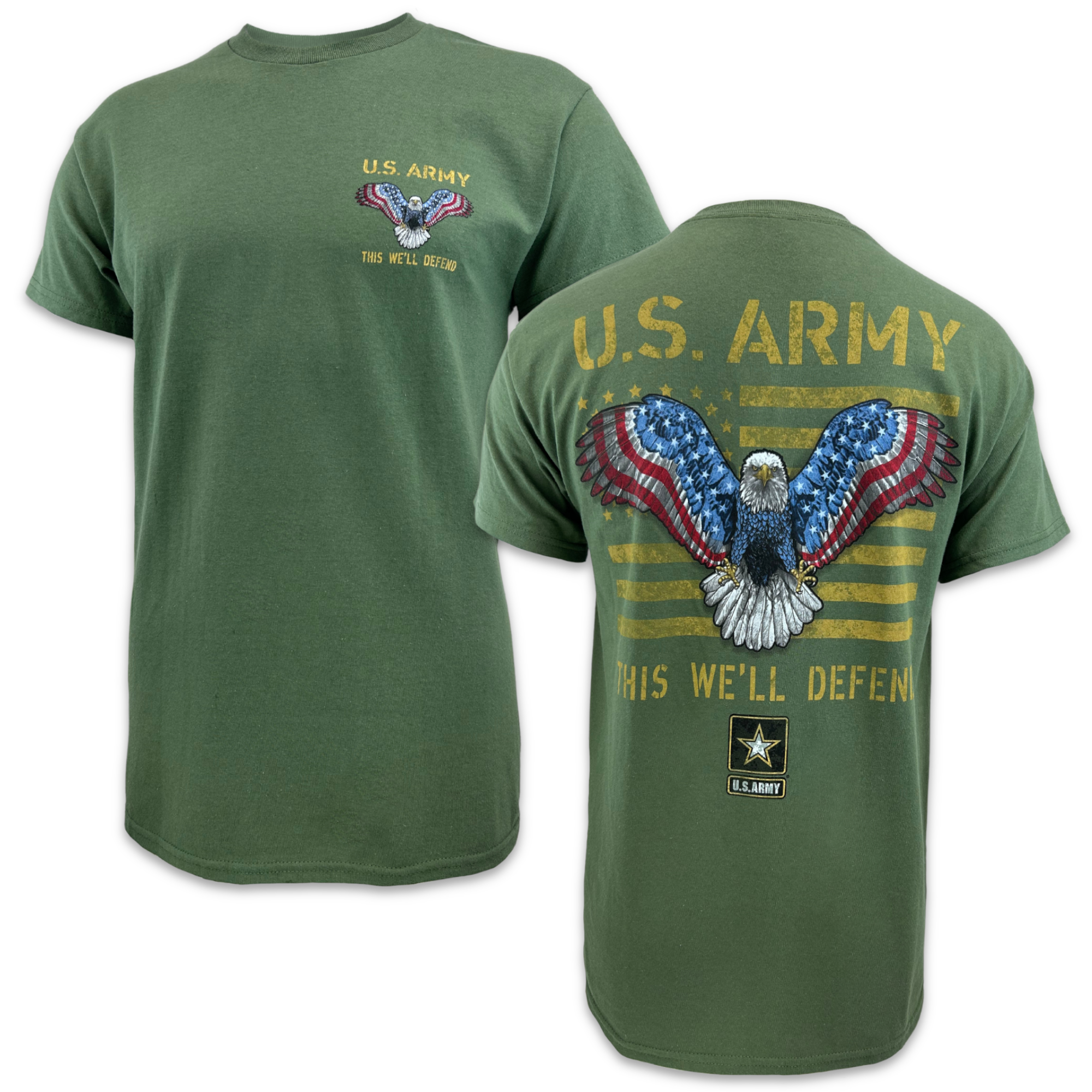 Army Stars and Stripes T-Shirt (OD Green)