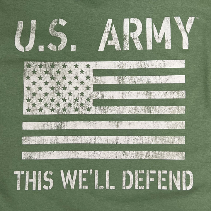 Army Distressed Flag T-Shirt (OD Green)