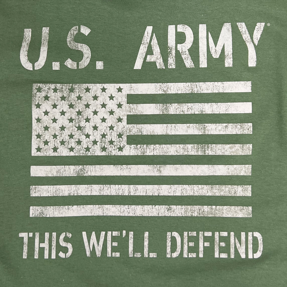 Army Distressed Flag T-Shirt (OD Green)