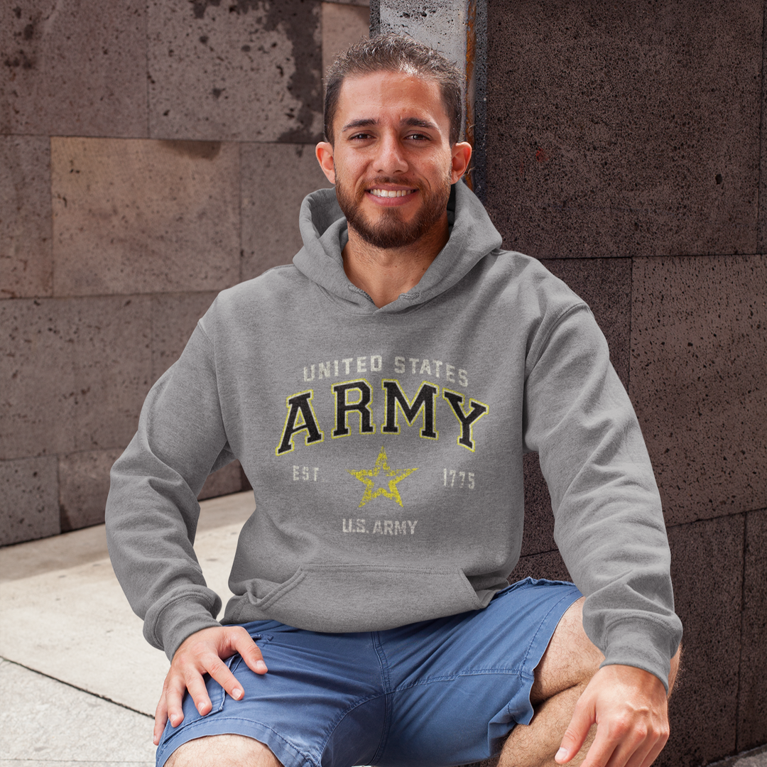 Army Star Est. 1775 Hood (Grey)