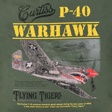 Load image into Gallery viewer, Army Curtiss P-40 Warhawk T-Shirt (OD Green)