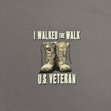 Load image into Gallery viewer, I Walked the Walk U.S. Veteran T-Shirt (Charcoal)