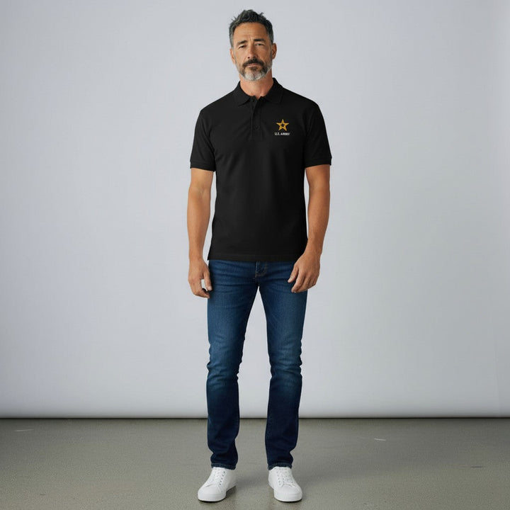 U.S. Army Men's Legacy Pique Polo Tall (Black)*